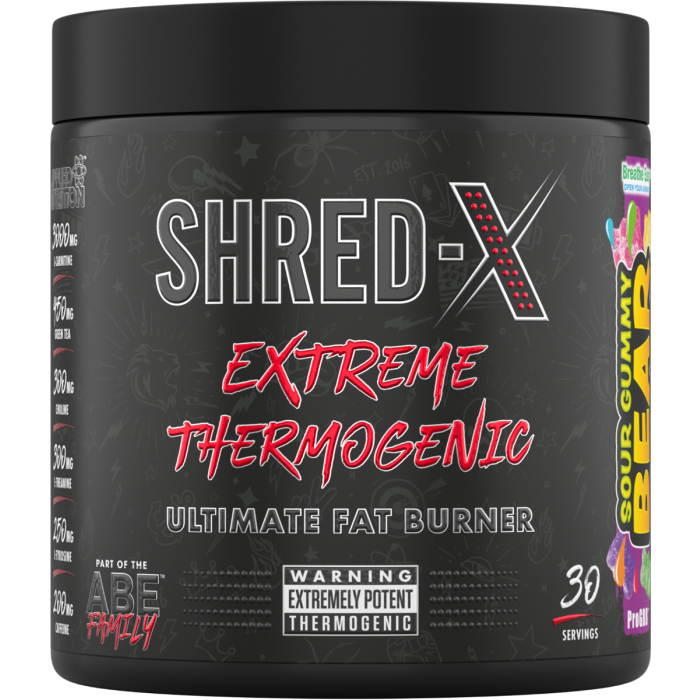 Levně Spalovač tuků Shred X Thermogenic Powder 300 g kyselí gumoví medvídci - Applied Nutrition