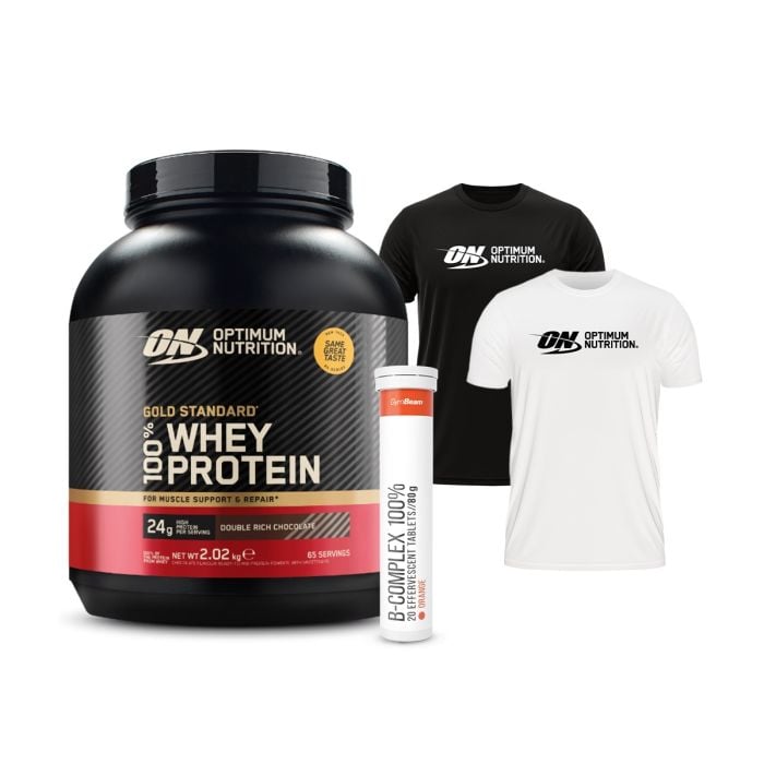 100% Whey Gold Standard - Optimum Nutrition + dárky 450 g - dvojitá bohatá čokoláda