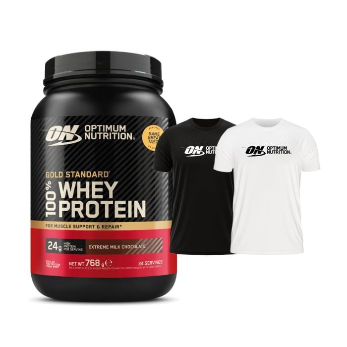 100% Whey Gold Standard - Optimum Nutrition + dárky 450 g - dvojitá bohatá čokoláda