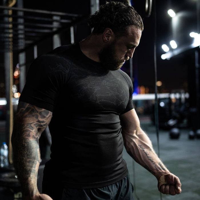 Seamless Tričko Static Black - GymBeam L