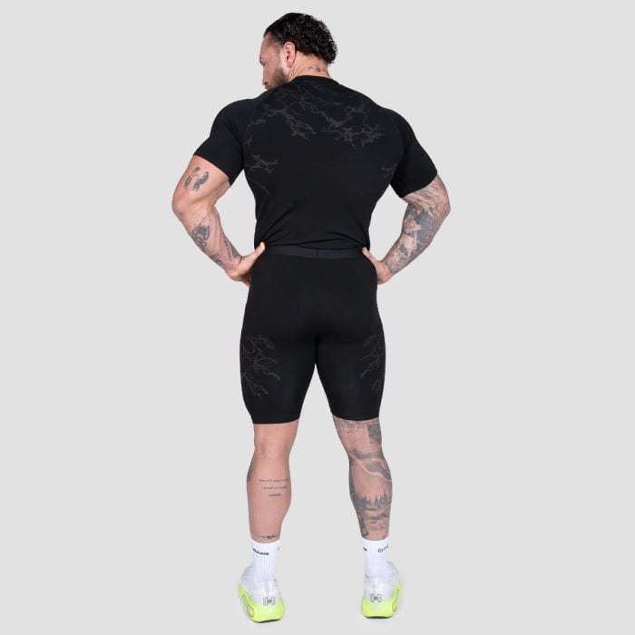 Seamless šortky Static Black - GymBeam XXL