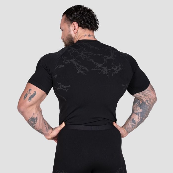 Seamless Tričko Static Black - GymBeam L