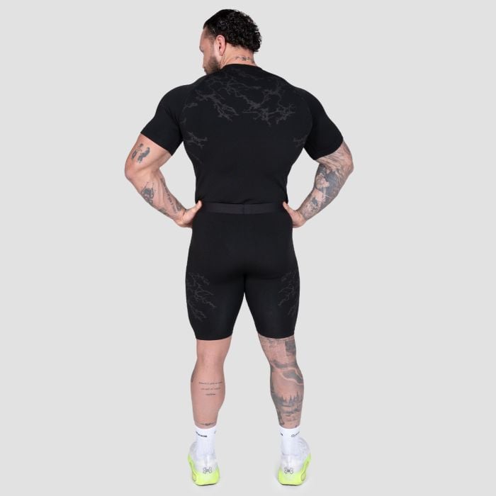Seamless Tričko Static Black - GymBeam L