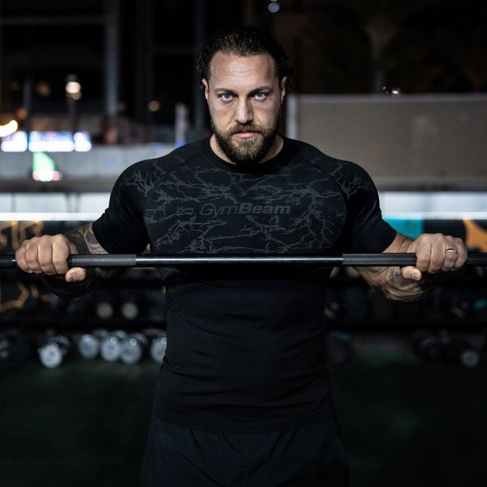 Seamless Tričko Static Black - GymBeam L