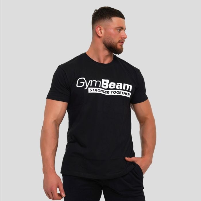 Tričko Stronger Together Black - GymBeam L