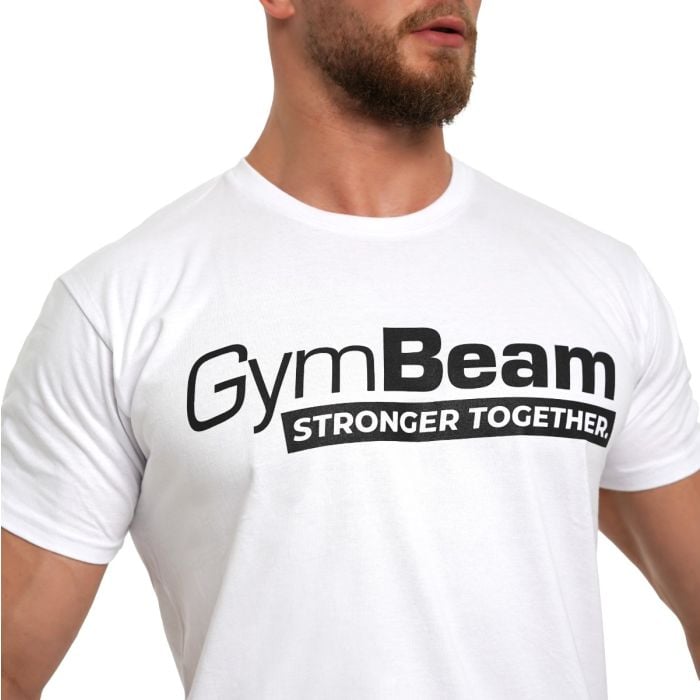 Tričko Stronger Together White - GymBeam L