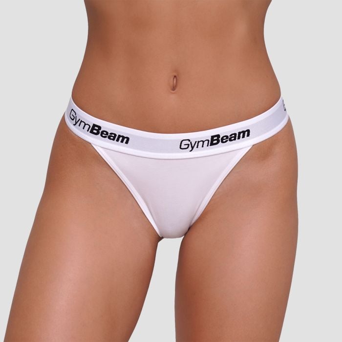 Kalhotky Tanga 3Pack White - GymBeam M