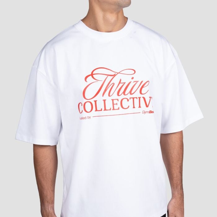Tričko Thrive White - GymBeam XXL