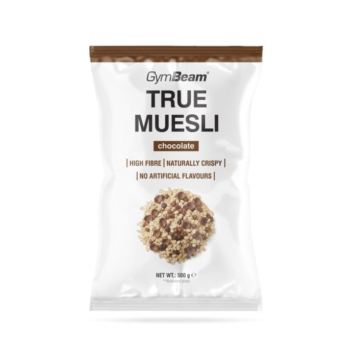 True Muesli - GymBeam 500 g - čokoláda