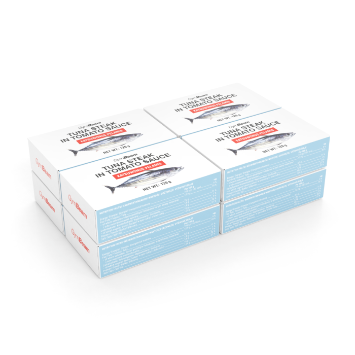 Steak z tuňáka v rajčatové omáčce - GymBeam 8 x 120g