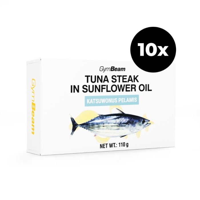 Steak z tuňáka ve slunečnicovém oleji - GymBeam  10 x 110 g
