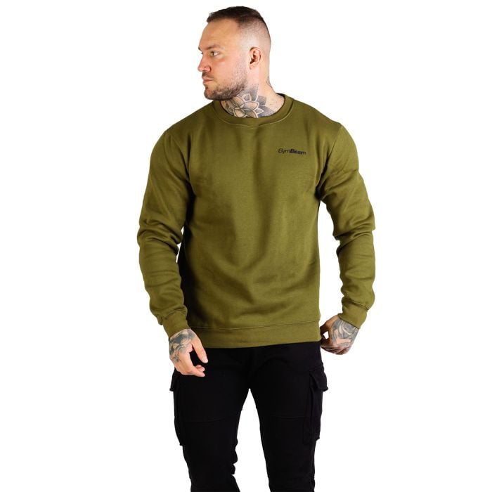 Mikina Basic Jumper Military Green - GymBeam XL