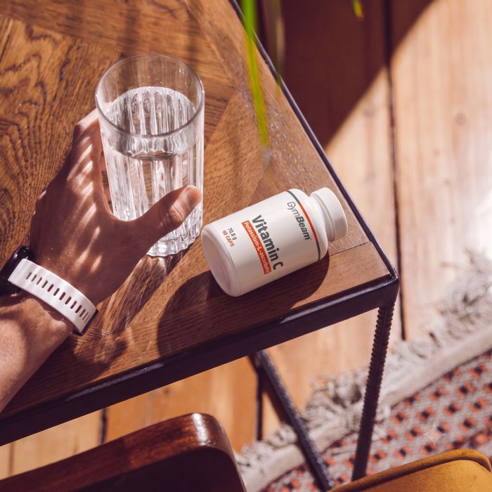 Vitamín C (L-askorban draselný) - GymBeam 90 kaps.