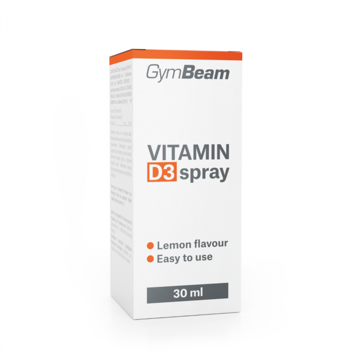 Vitamín D3 ve spreji 1000 IU - GymBeam 30 ml - citrón