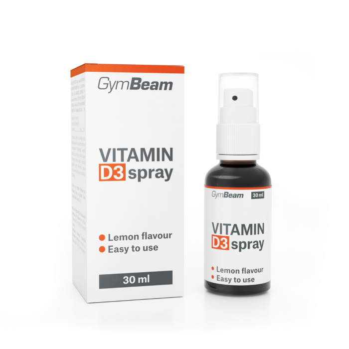 Vitamín D3 ve spreji 1000 IU - GymBeam 30 ml - citrón