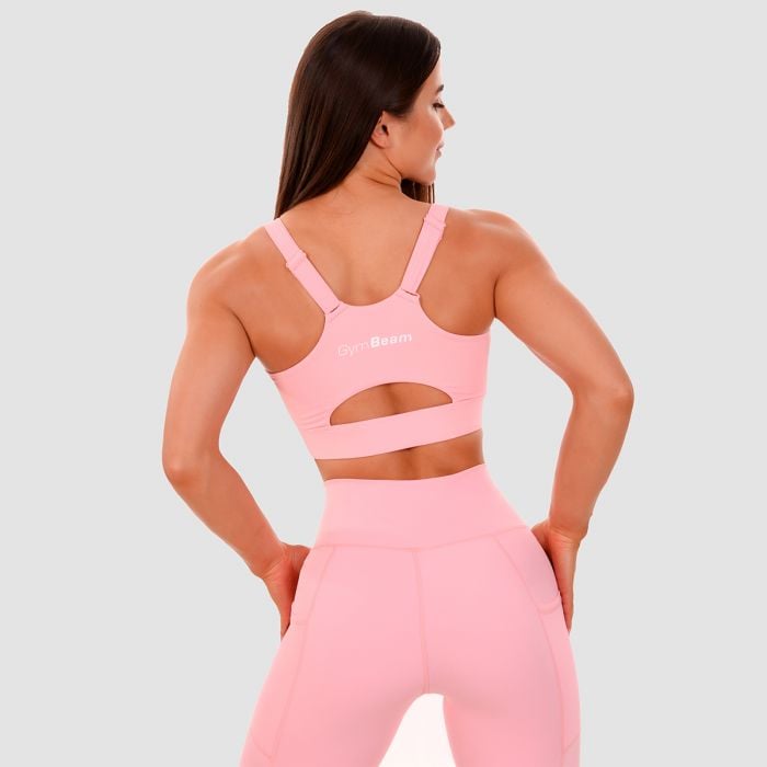 Sportovní podprsenka Cut-Out pink - GymBeam M