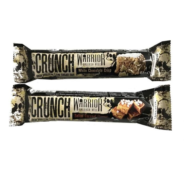 Levně Proteinová tyčinka Crunch 64 g slaný karamel - Warrior