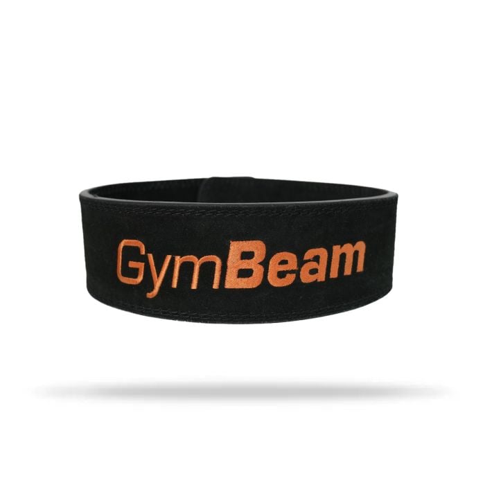 Fitness opasek LEVER Black/Orange - GymBeam L