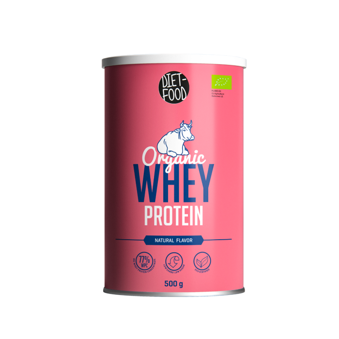 Levně Organic Whey Protein 500 g přírodní - Diet Food