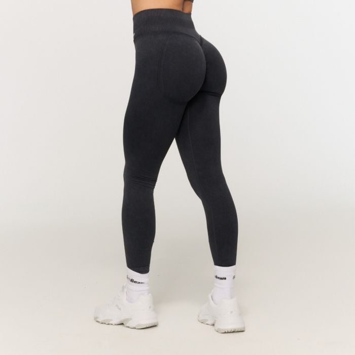 Dámské bezešvé legíny Fierce Dark Grey - GymBeam šedá M