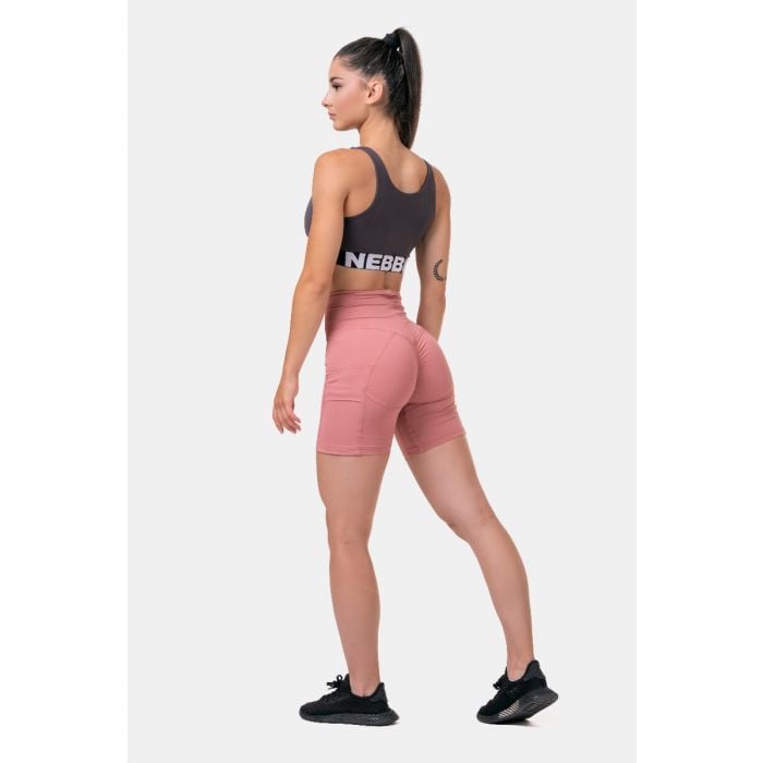 Dámské šortky Biker Fit & Smart Old Rose - NEBBIA XS