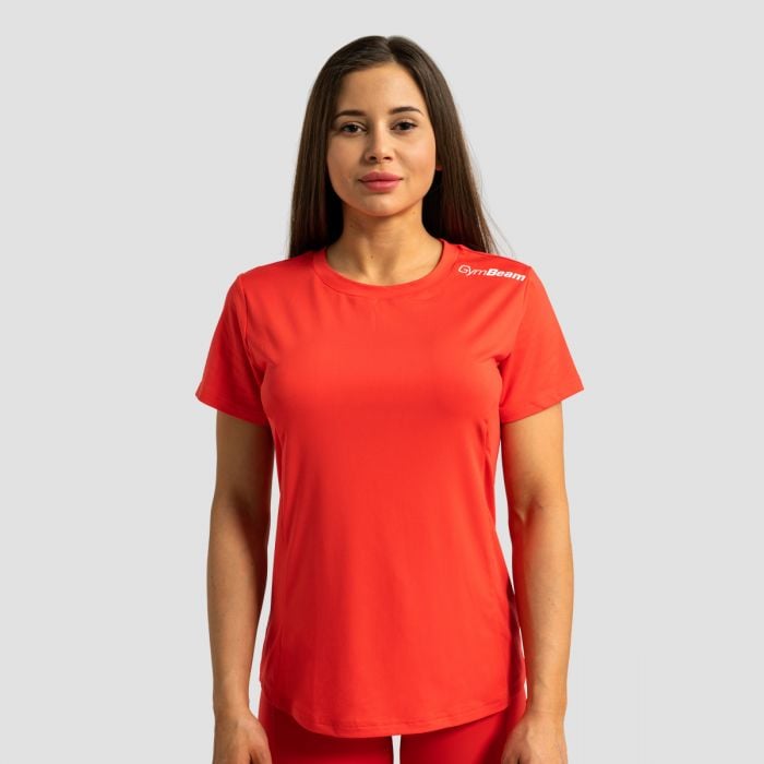 Levně Dámské sportovní tričko Limitless Hot Red S - GymBeam