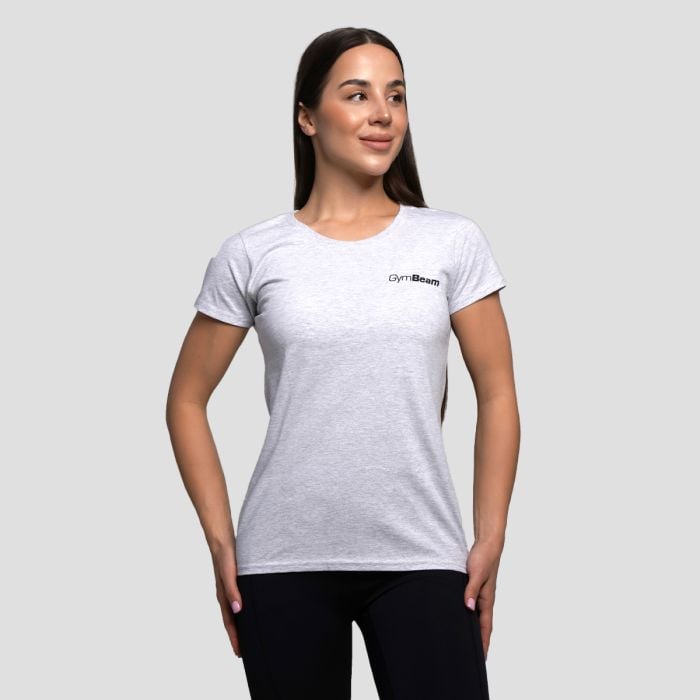 Dámské triko Basic Heather Grey - GymBeam M