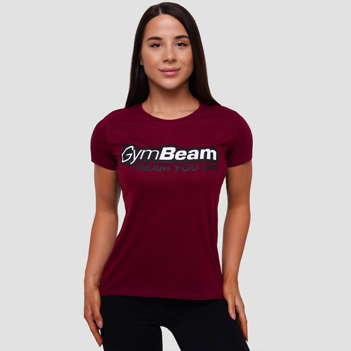 Dámské Tričko Beam Burgundy - GymBeam L