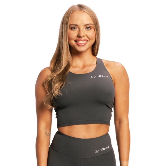 Dámský sportovní top BEAT Charcoal - GymBeam M