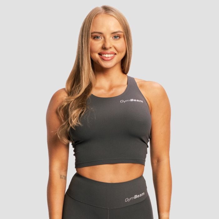 Dámský sportovní top BEAT Charcoal - GymBeam M