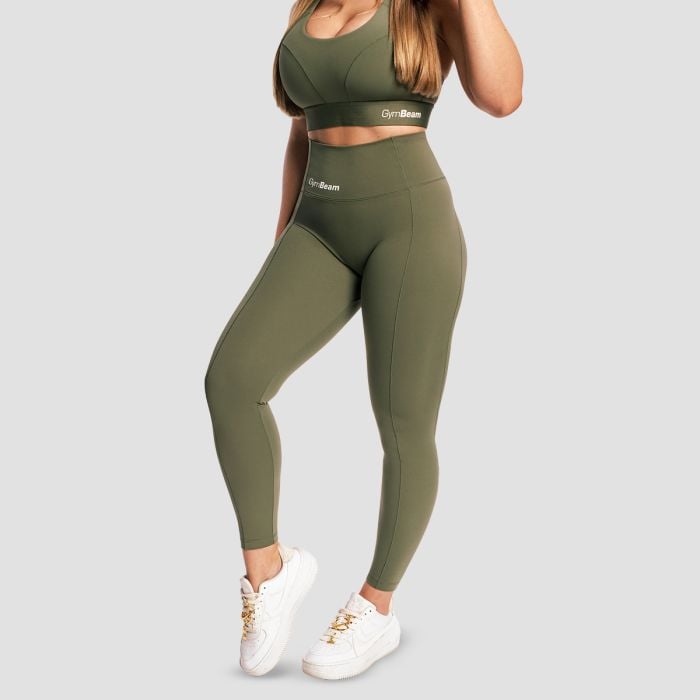 Dámské legíny Combat Olive Grey - GymBeam S