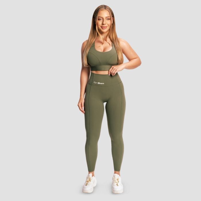 Dámské legíny Combat Olive Grey - GymBeam S