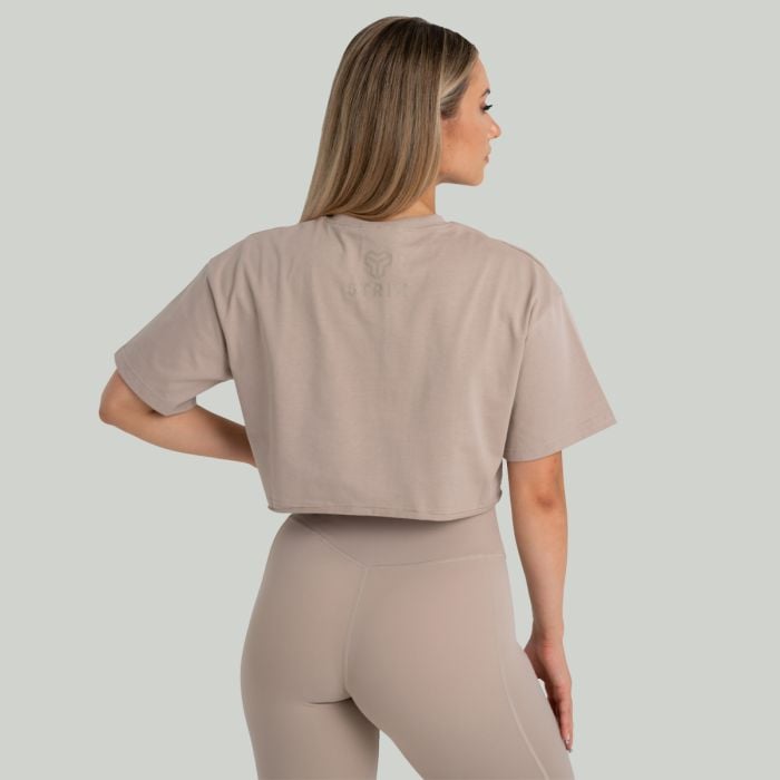 Dámské tričko CropTop Taupe - STRIX XL