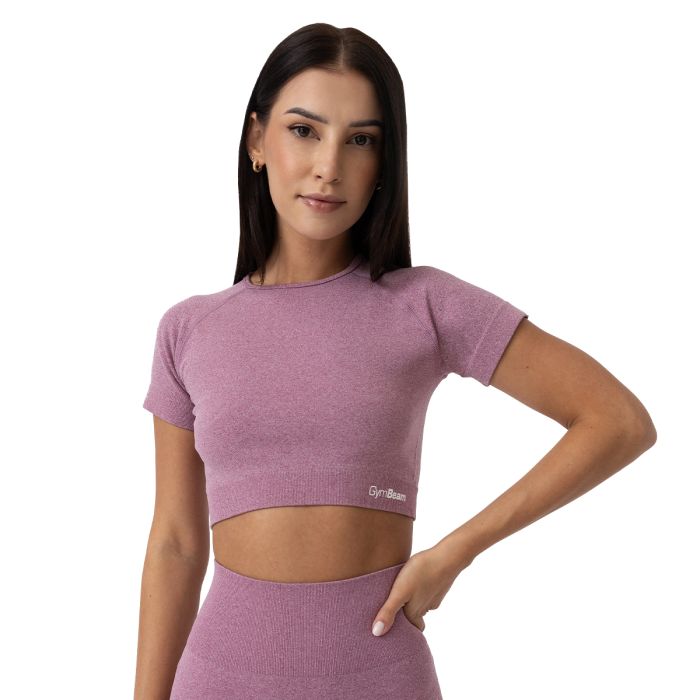 Dámské tričko FLO Crop Top Violet - GymBeam XL