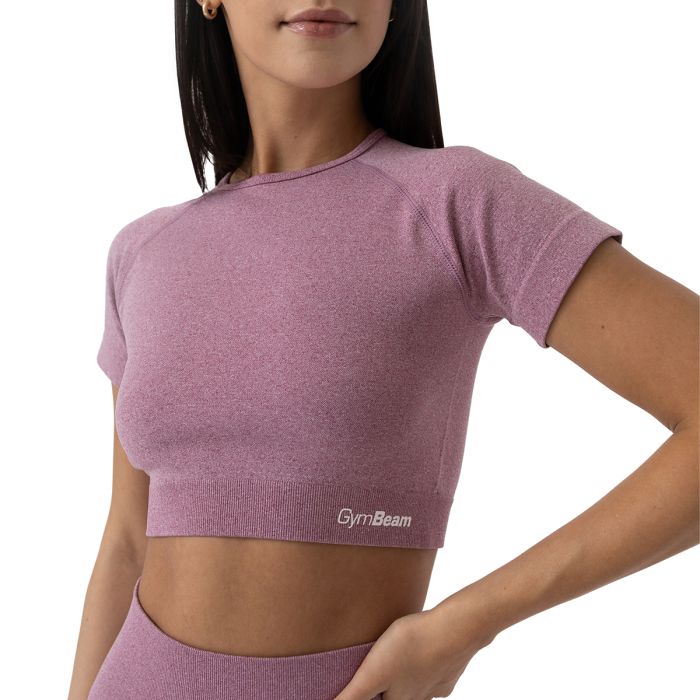 Dámské tričko FLO Crop Top Violet - GymBeam XL