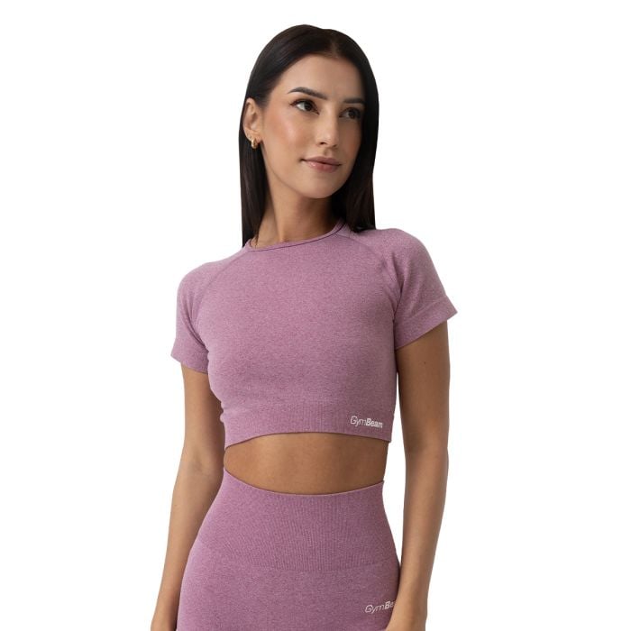 Dámské tričko FLO Crop Top Violet - GymBeam XL