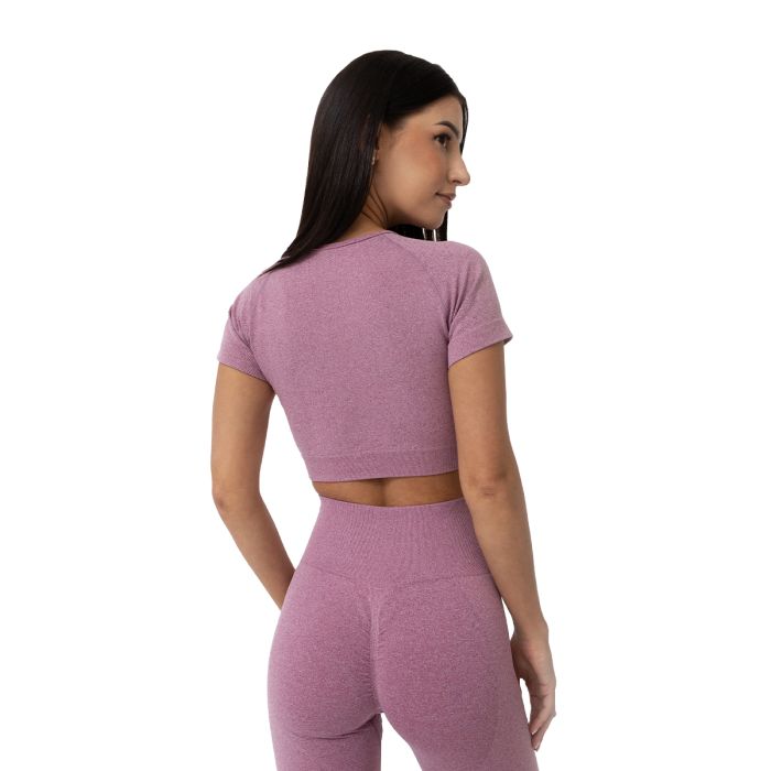 Dámské tričko FLO Crop Top Violet - GymBeam XL