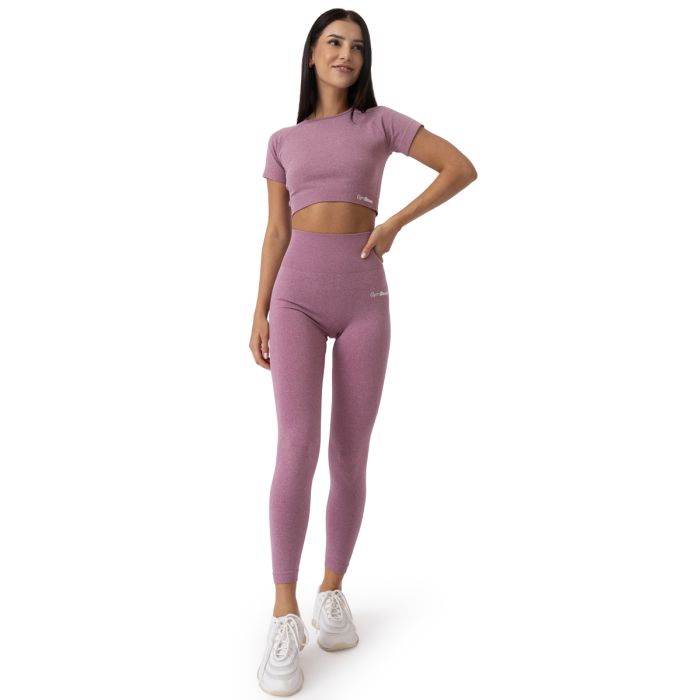 Dámské tričko FLO Crop Top Violet - GymBeam XL