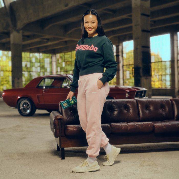 Dámské tepláky GymBabe Cherrybloom - GymBeam S