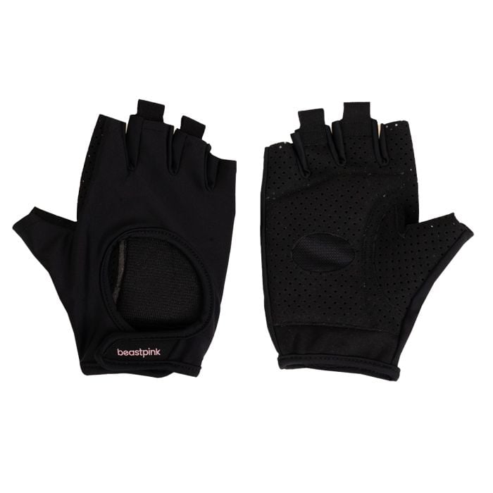 Dámské fitness rukavice Hyper Black - BeastPink S