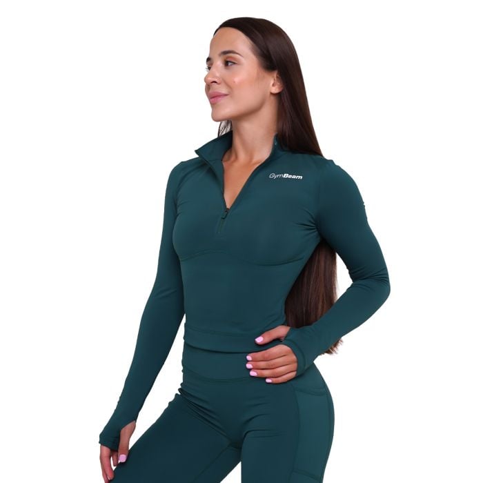 Dámský sportovní top Ignite Dark Green - GymBeam M