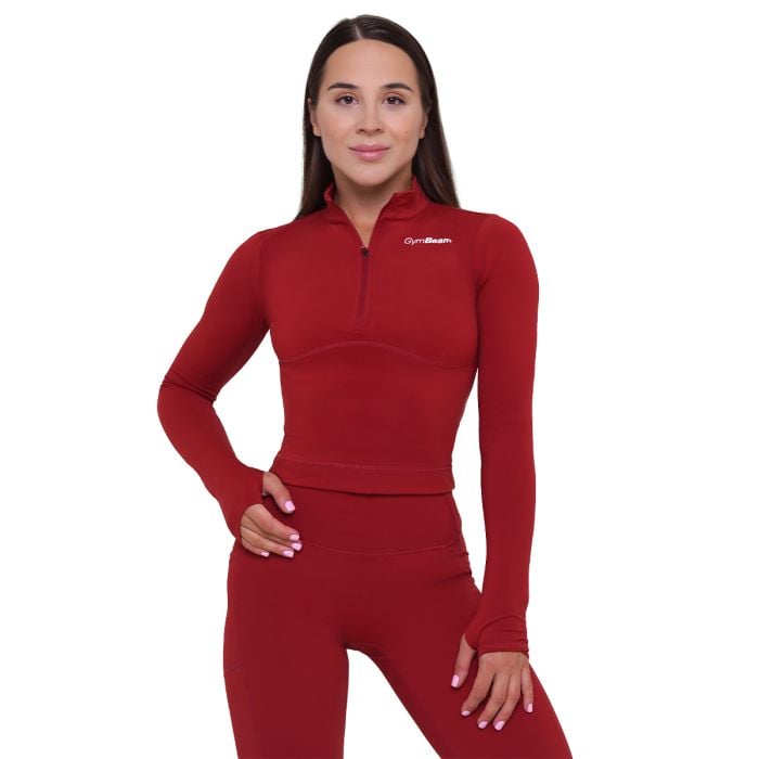 Dámský sportovní top Ignite Dark Red - GymBeam S