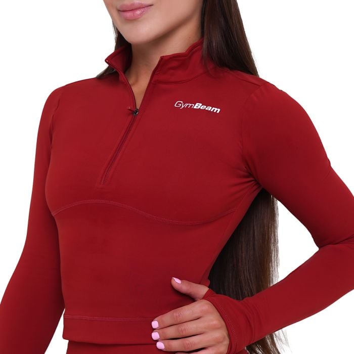 Dámský sportovní top Ignite Dark Red - GymBeam S