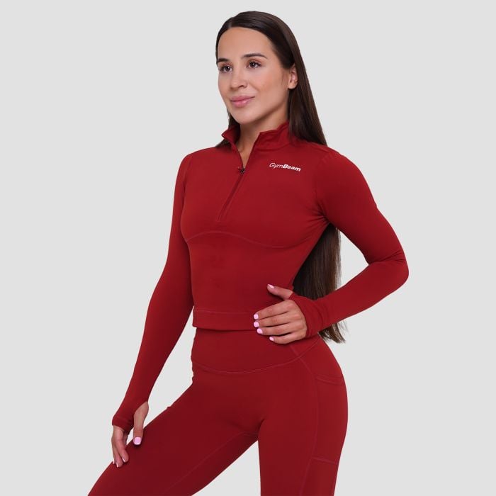 Dámský sportovní top Ignite Dark Red - GymBeam S