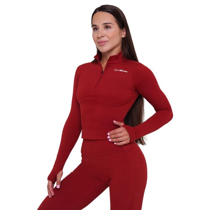 Dámský sportovní top Ignite Dark Red - GymBeam S