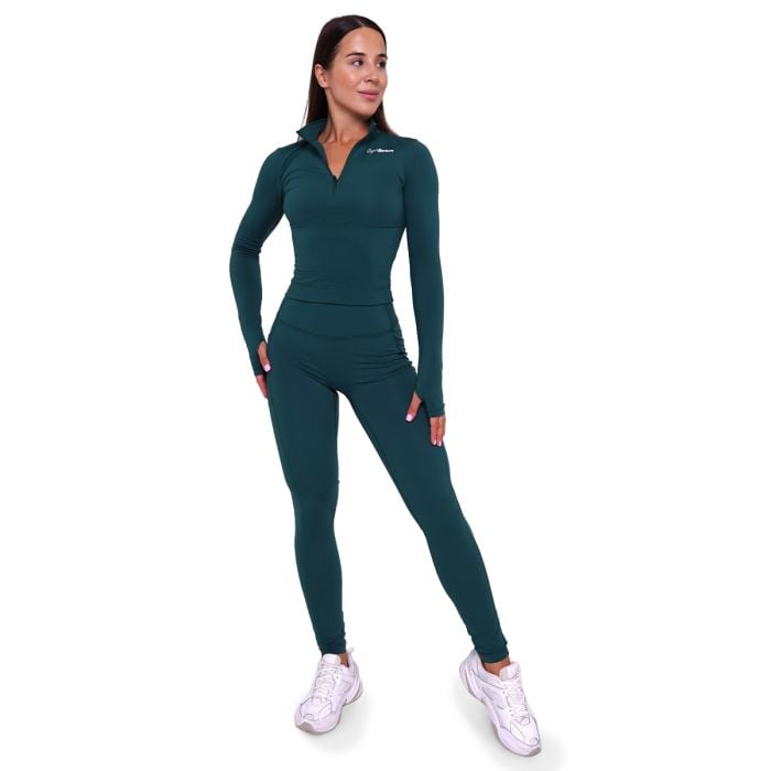Dámské legíny Ignite Dark Green - GymBeam L