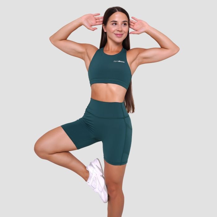 Dámské šortky Ignite Dark Green - GymBeam M