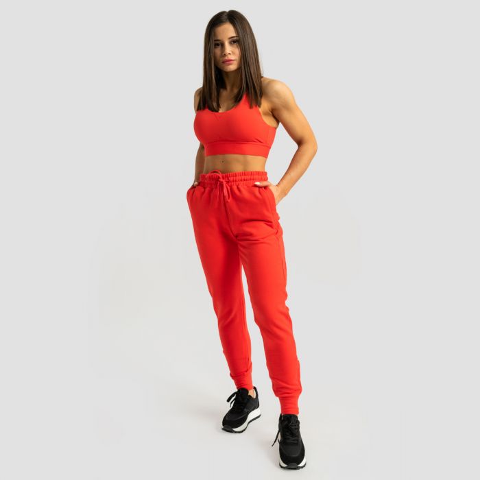 Dámské tepláky Limitless Hot Red - GymBeam S