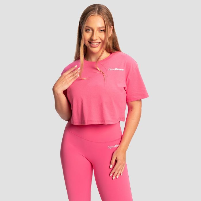 Dámské tričko Cropped Limitless Dragonfruit - GymBeam S