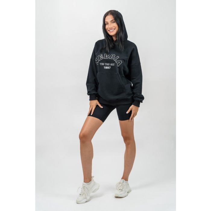 Dámská mikina Gym Rat Oversized Black - NEBBIA L